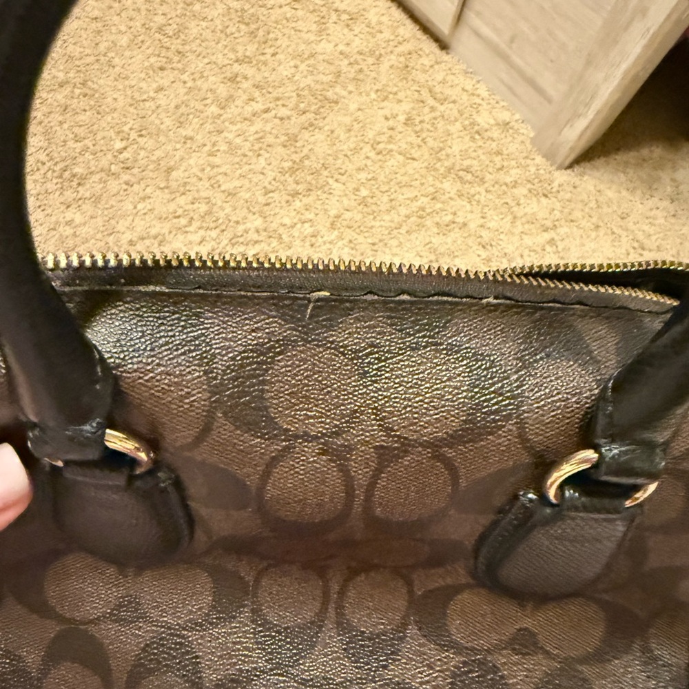 Coach Mini Bennett Brown and Black Satchel Bag - Picture 5 of 9